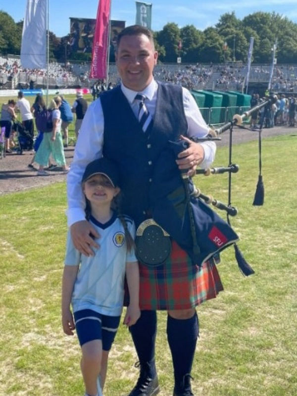 Greig Wilson - newly appointed Pipe Sergeant of the band
