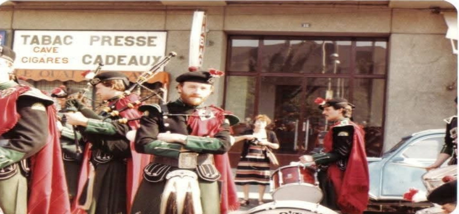 Noel Kenny - with the band at the Lorient Festival,France in 1985